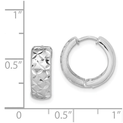 Sterlingsilber Rhodiniert Diamantiert Klappbar Creolen