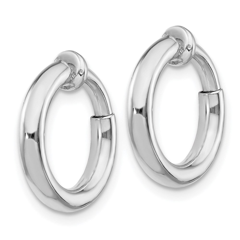 Sterlingsilber Rhodiniert 2.5x14mm Non-pierced Rund Creolen