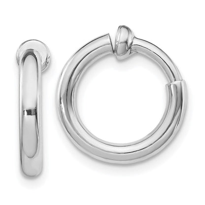 Sterlingsilber Rhodiniert 2.5x14mm Non-pierced Rund Creolen