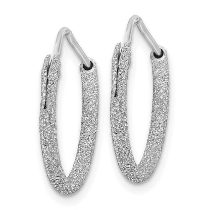 Sterlingsilber Rhodiniert Lasergeschnitten 2mm Endlos Creolen