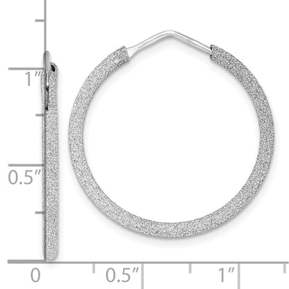 Sterlingsilber Rhodiniert Lasergeschnitten 2mm Endlos Creolen