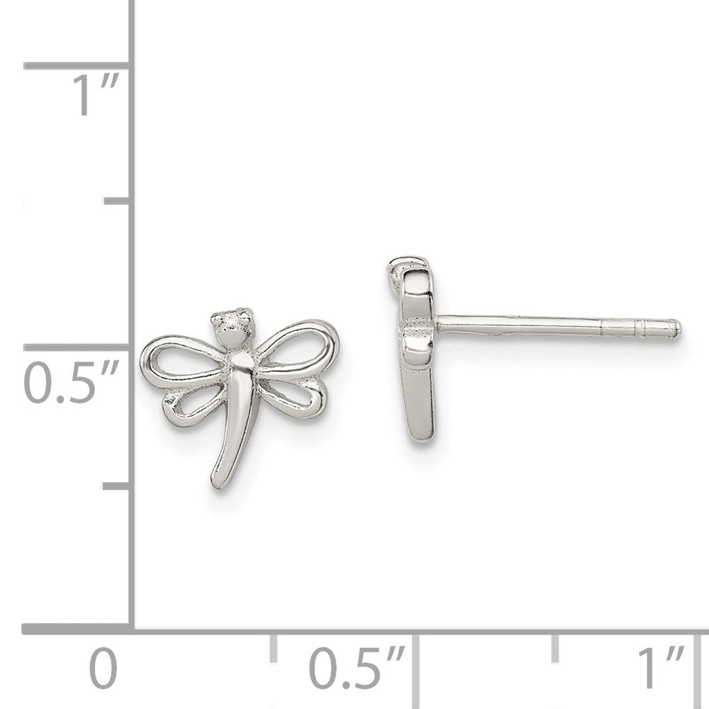 Sterlingsilber Poliert Libelle Kinder Ohrstecker