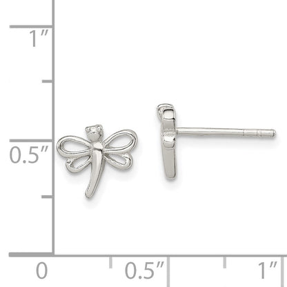 Sterlingsilber Poliert Libelle Kinder Ohrstecker