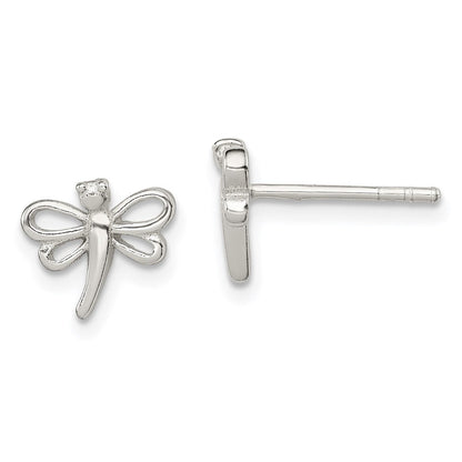Sterlingsilber Poliert Libelle Kinder Ohrstecker