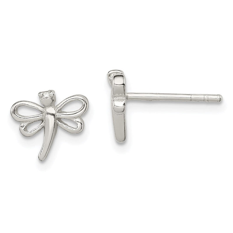 Sterlingsilber Poliert Libelle Kinder Ohrstecker