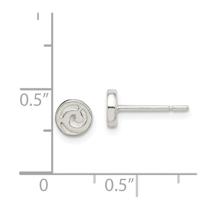 Sterlingsilber Wirbel Ohrstecker