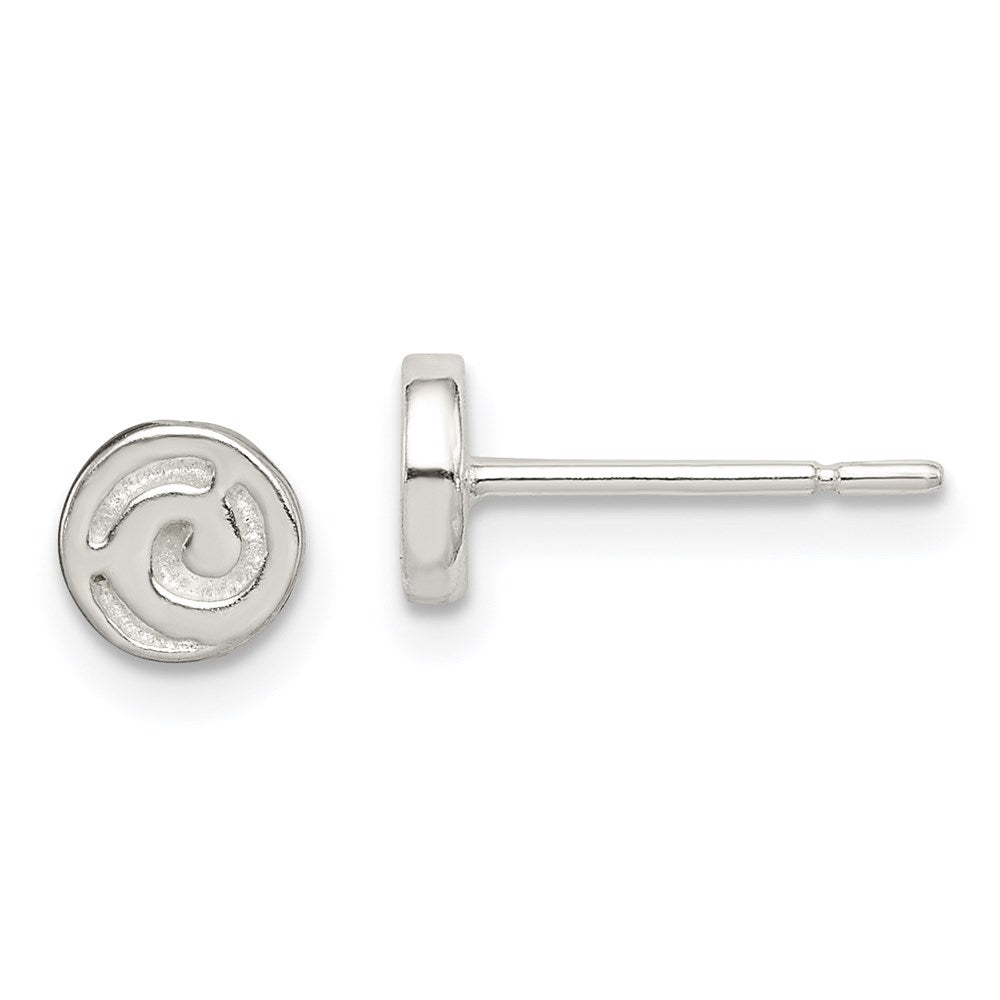 Sterlingsilber Wirbel Ohrstecker