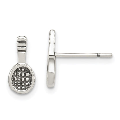 Sterlingsilber Antik Tennis Schläger Ohrstecker