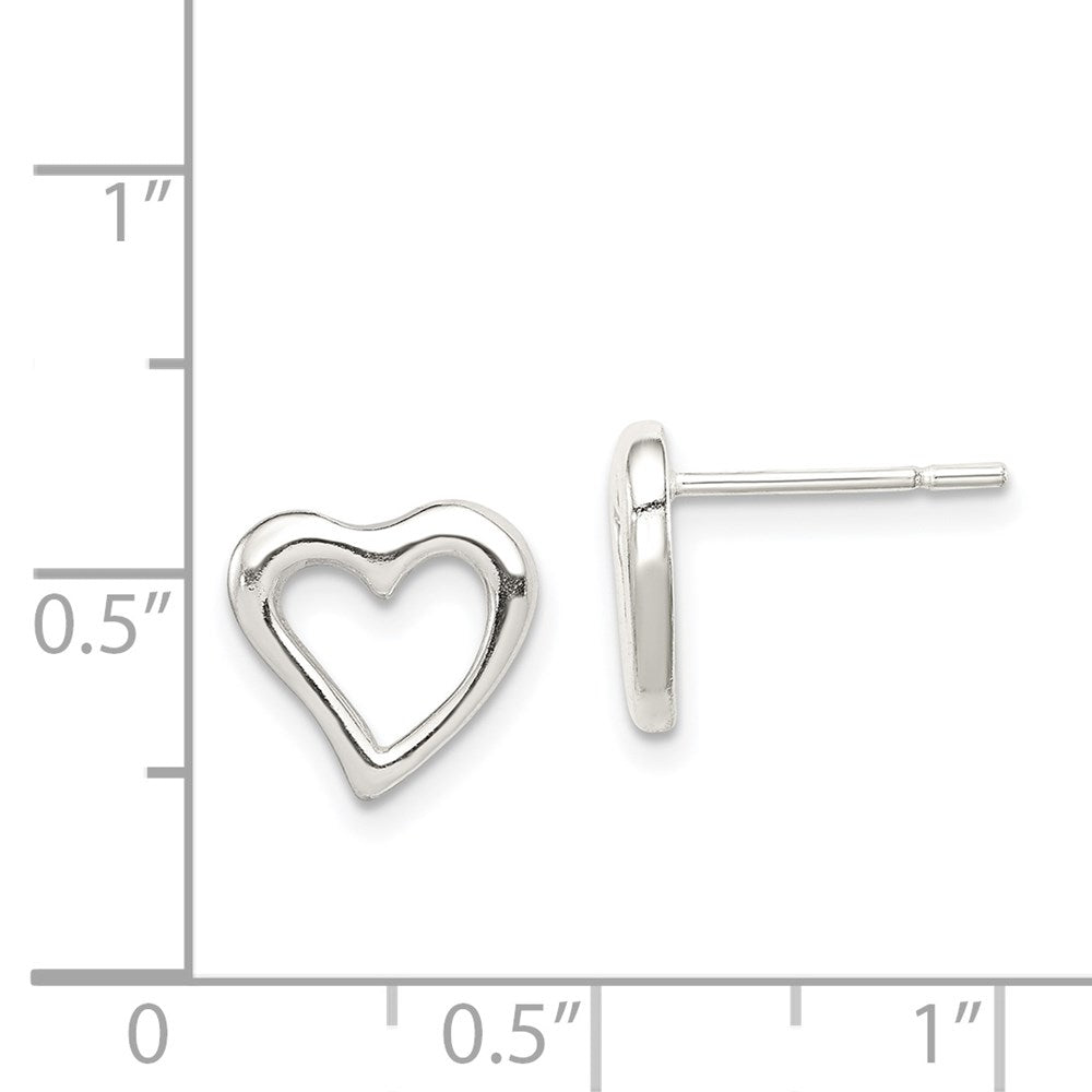 Sterlingsilber Herz Ohrstecker
