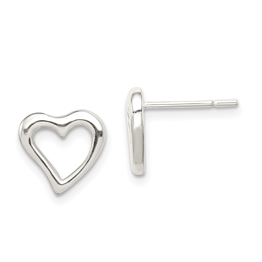 Sterlingsilber Herz Ohrstecker