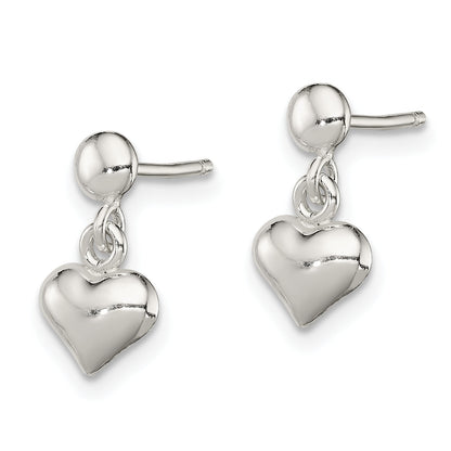 Sterlingsilber Hängend Herz Ohrstecker