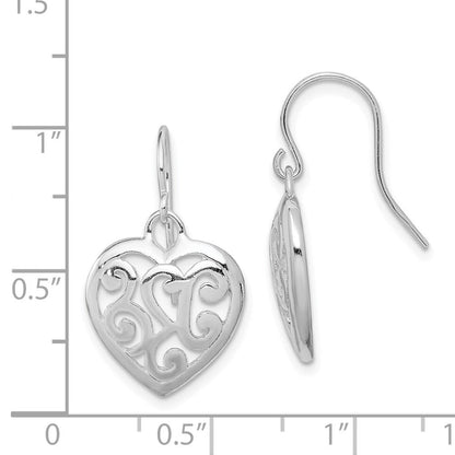 Sterlingsilber Rhodiniert Hirte Haken Ohrringe