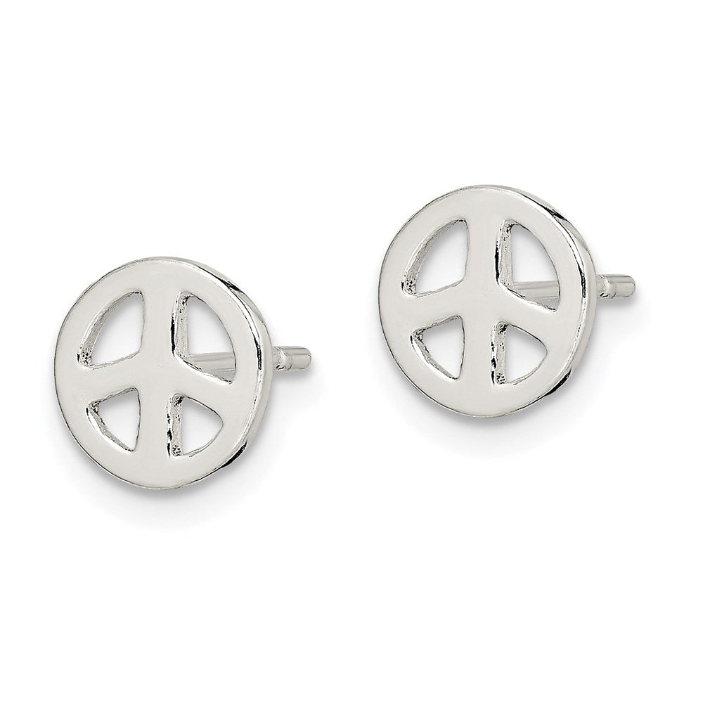 Sterlingsilber Frieden Zeichen Ohrstecker