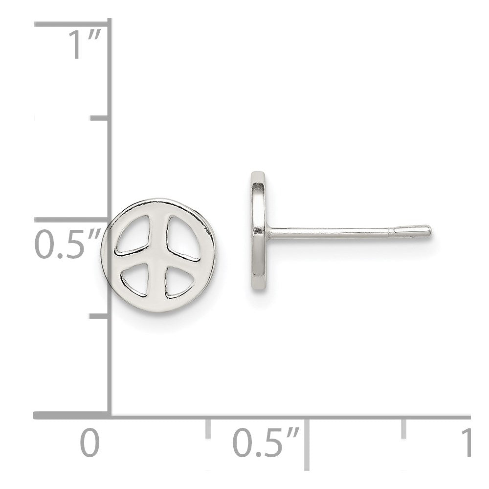 Sterlingsilber Frieden Zeichen Ohrstecker