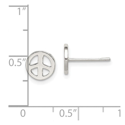 Sterlingsilber Frieden Zeichen Ohrstecker