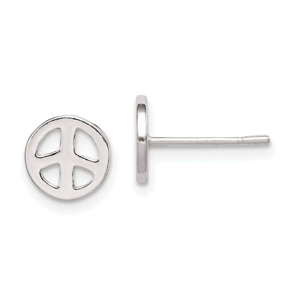 Sterlingsilber Frieden Zeichen Ohrstecker