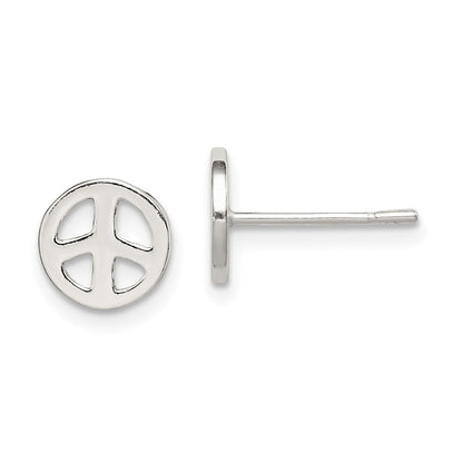 Sterlingsilber Frieden Zeichen Ohrstecker