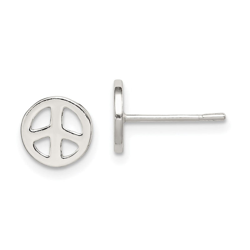 Sterlingsilber Frieden Zeichen Ohrstecker