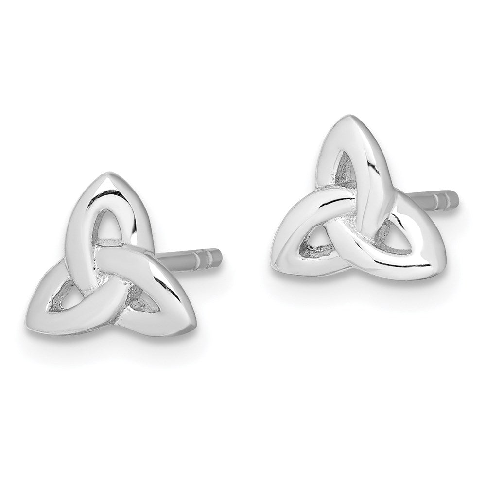 Sterlingsilber Rhodiniert Dreifaltigkeit Symbol Ohrstecker