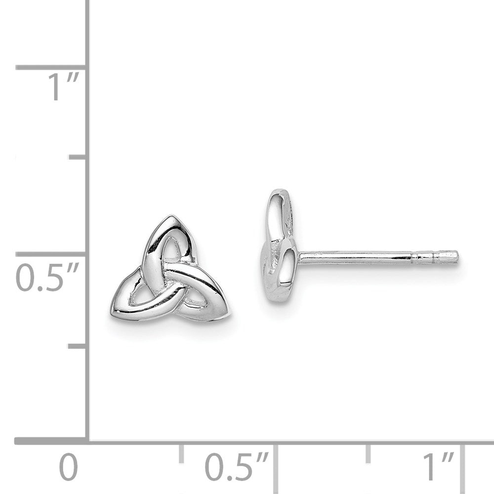 Sterlingsilber Rhodiniert Dreifaltigkeit Symbol Ohrstecker