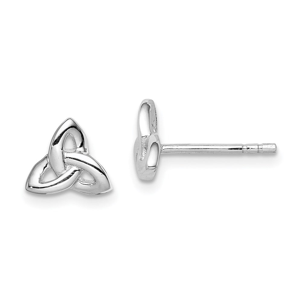 Sterlingsilber Rhodiniert Dreifaltigkeit Symbol Ohrstecker