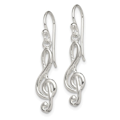 Sterlingsilber Musik Noten Schlüssel Hirte Haken Ohrringe