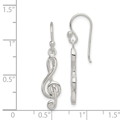 Sterlingsilber Musik Noten Schlüssel Hirte Haken Ohrringe