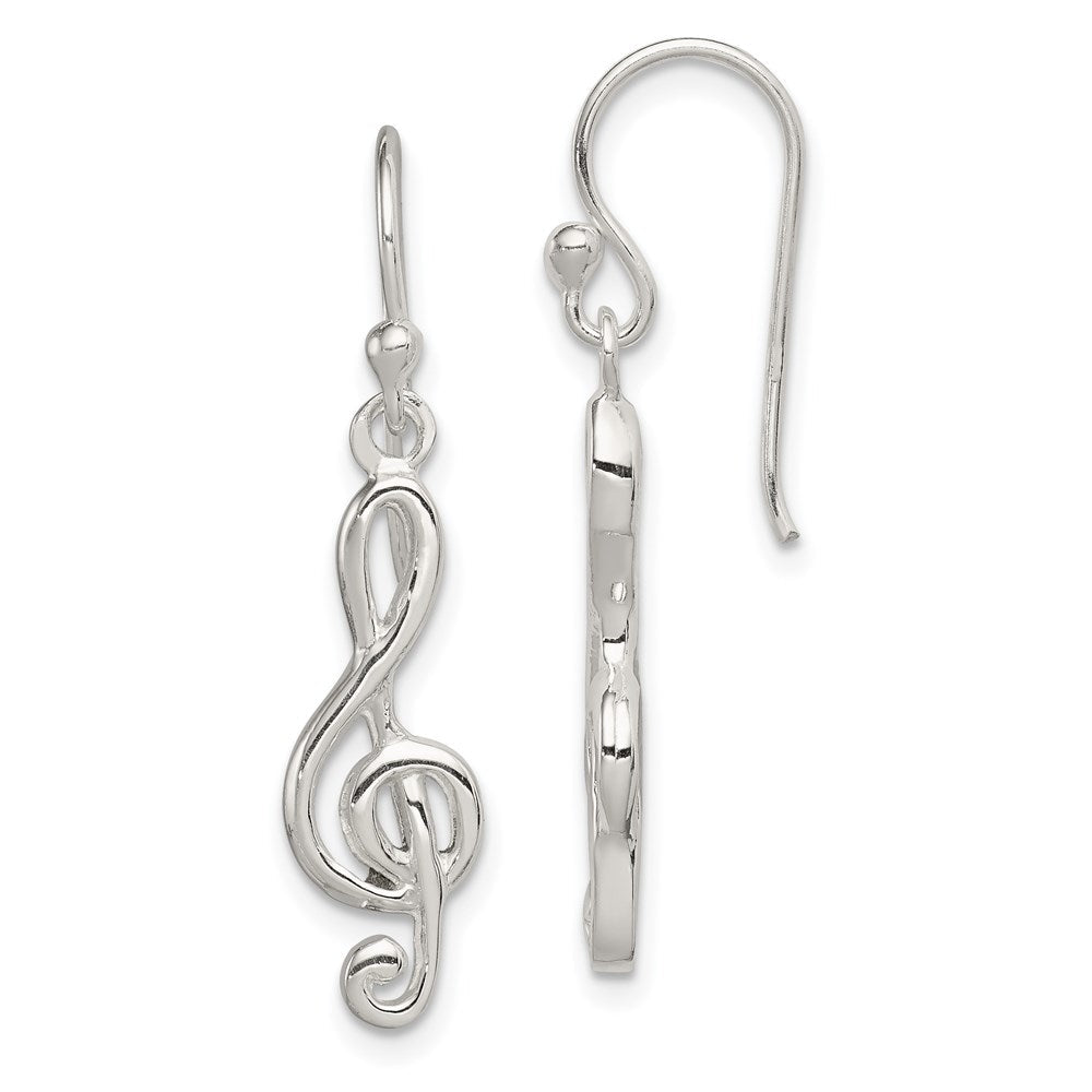 Sterlingsilber Musik Noten Schlüssel Hirte Haken Ohrringe