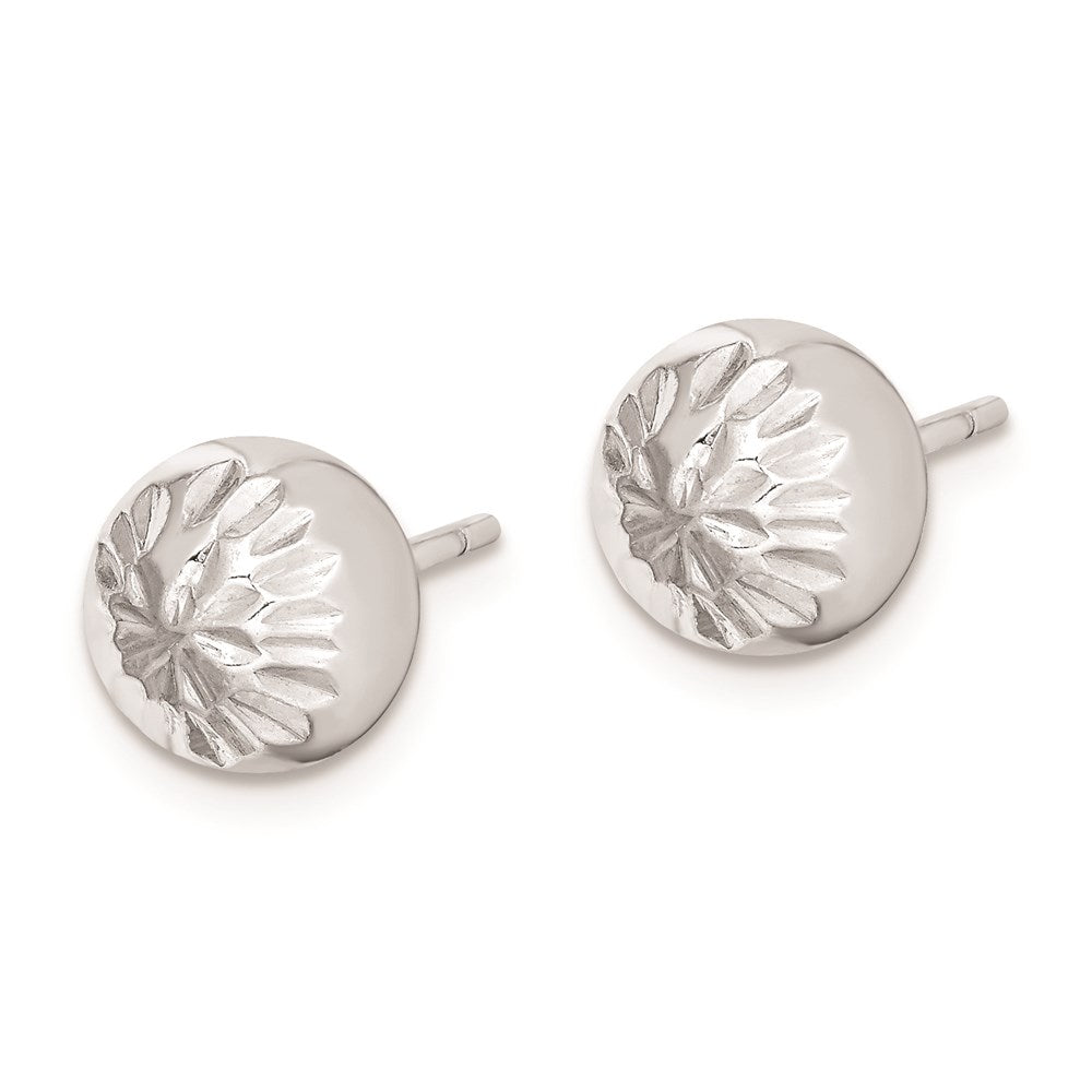 Sterlingsilber Rhodiniert Diamantiert 8mm Kugel Ohrstecker