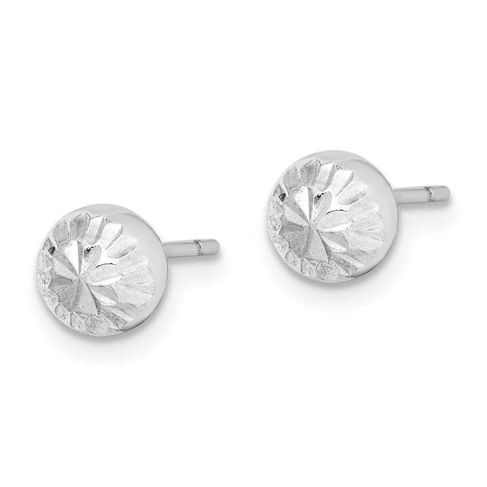 Sterlingsilber Rhodiniert Diamantiert 6mm Kugel Ohrstecker