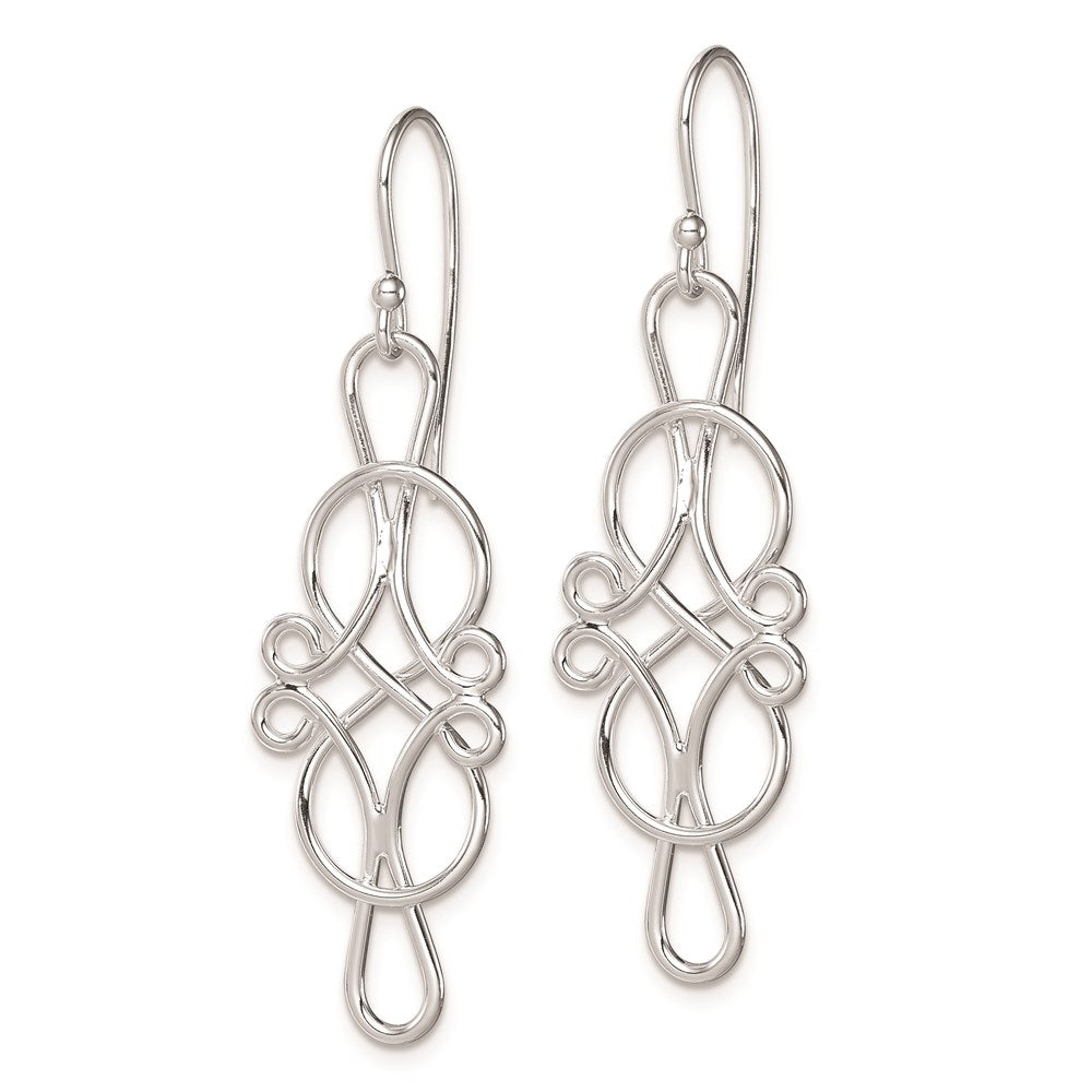 Sterlingsilber Rhodiniert Fantasie Knoten Design Ohrhänger