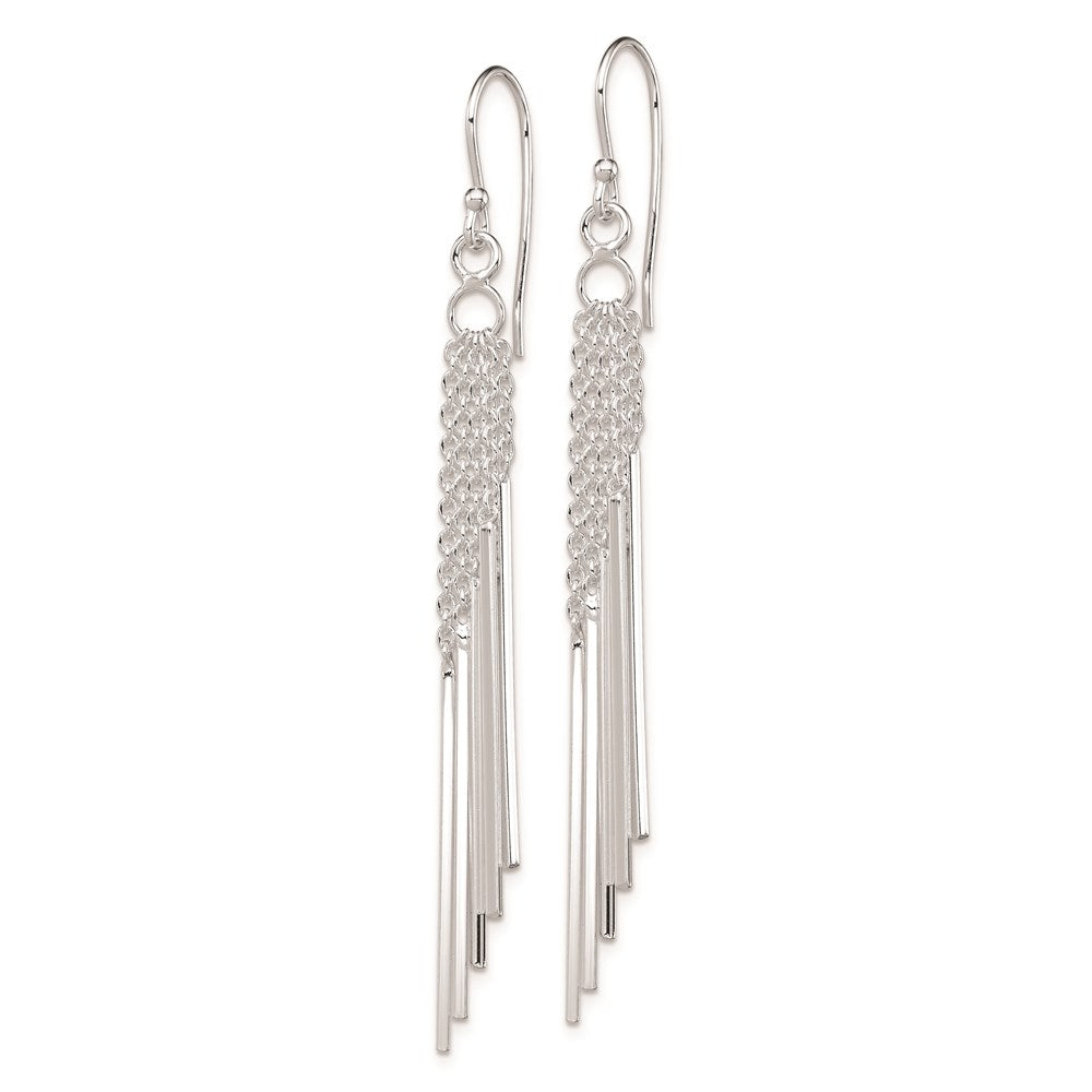Sterlingsilber Rhodiniert Poliert Five Chains & Bars Ohrhänger