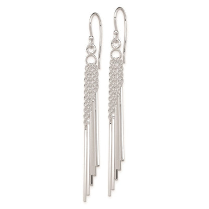 Sterlingsilber Rhodiniert Poliert Five Chains & Bars Ohrhänger