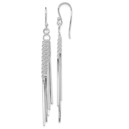 Sterlingsilber Rhodiniert Poliert Five Chains & Bars Ohrhänger