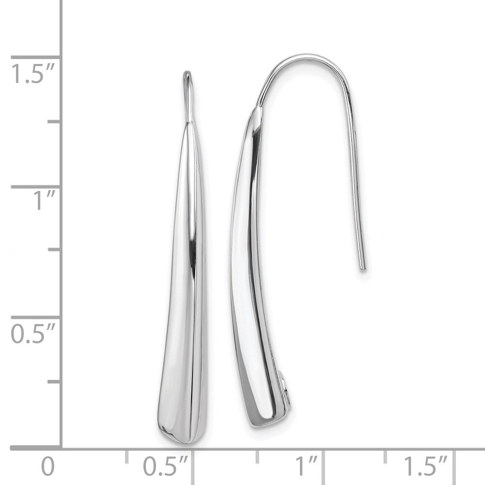 Sterlingsilber Poliert Rhodiniert Fantasie Stab Thread Ohrringe