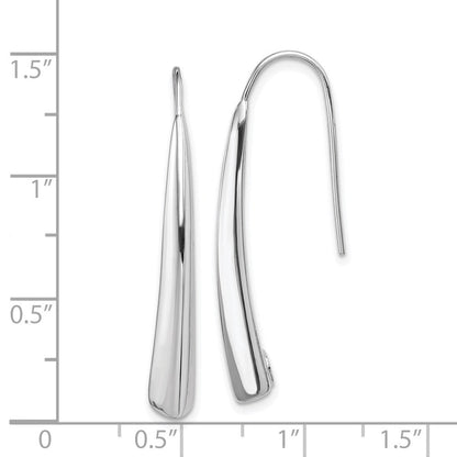 Sterlingsilber Poliert Rhodiniert Fantasie Stab Thread Ohrringe