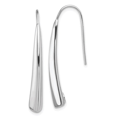 Sterlingsilber Poliert Rhodiniert Fantasie Stab Thread Ohrringe