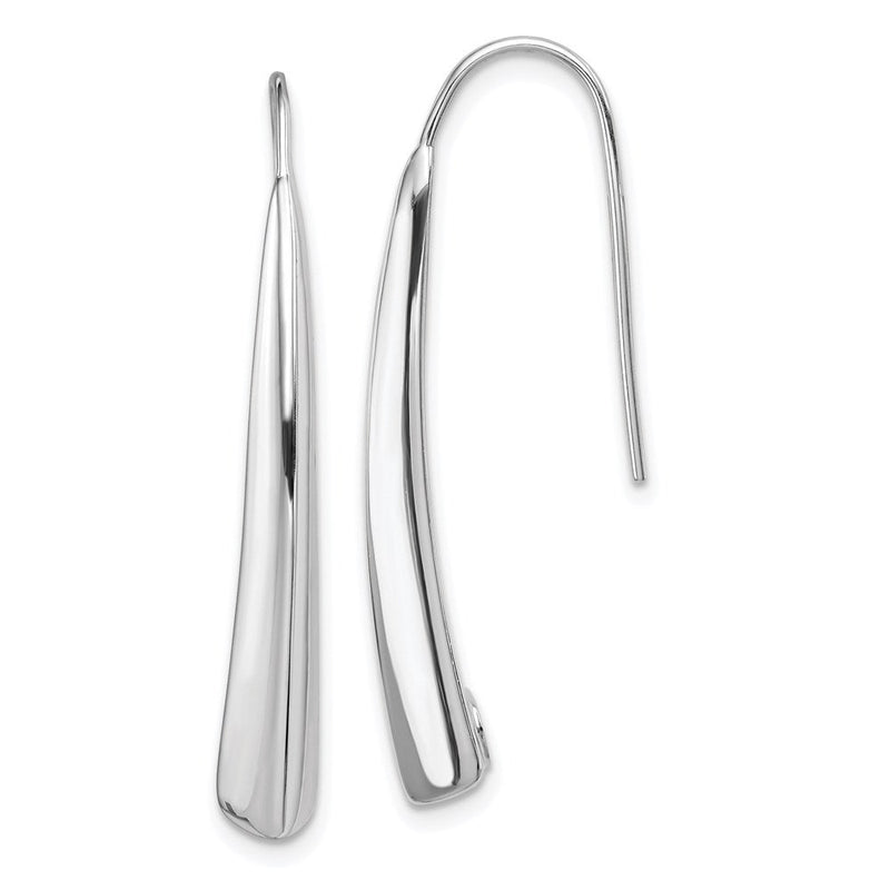 Sterlingsilber Poliert Rhodiniert Fantasie Stab Thread Ohrringe