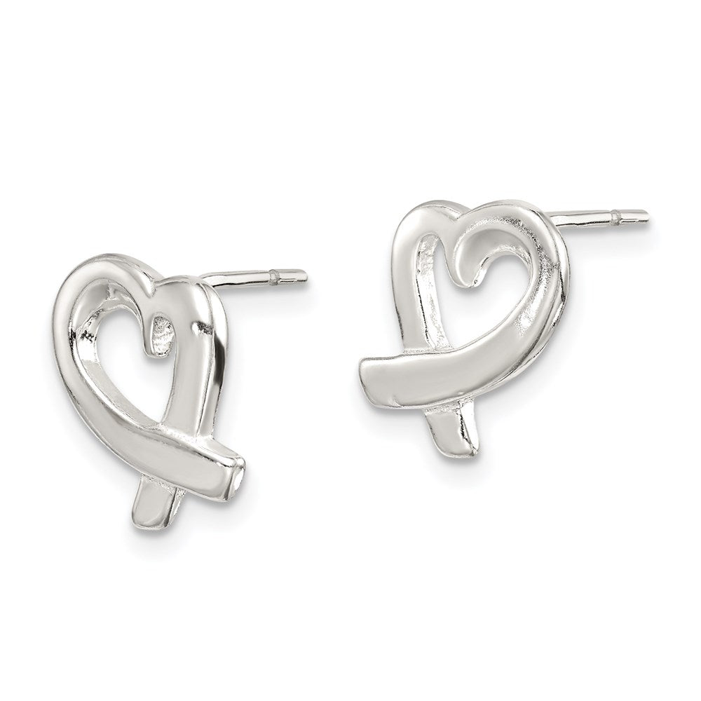 Sterlingsilber Herz Ohrringe