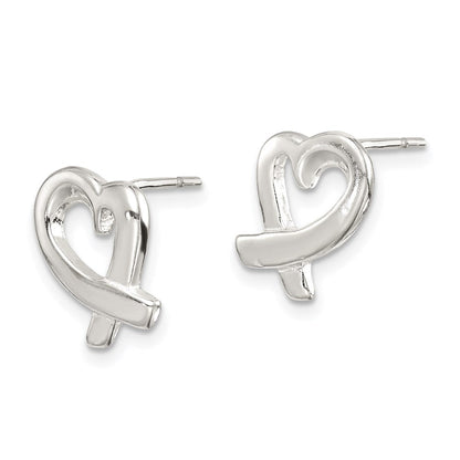 Sterlingsilber Herz Ohrringe