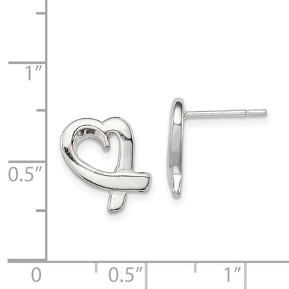 Sterlingsilber Herz Ohrringe