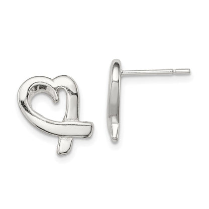 Sterlingsilber Herz Ohrringe