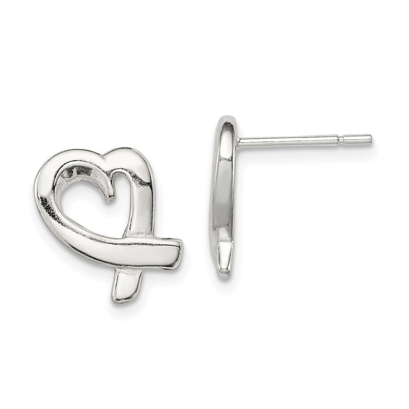 Sterlingsilber Herz Ohrringe