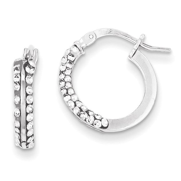 Sterlingsilber Stellux Kristall Creolen