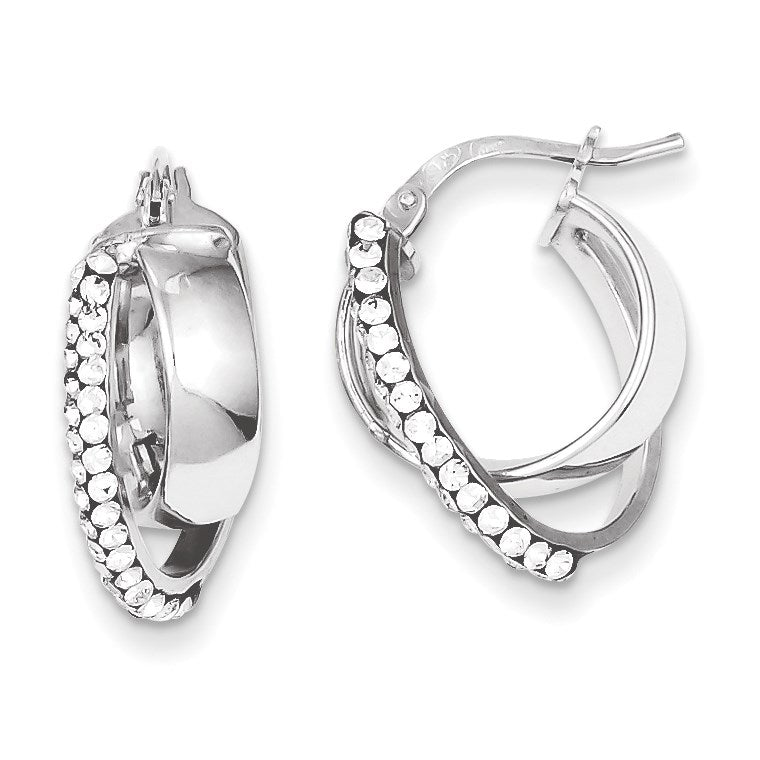 Sterlingsilber Stellux Kristall Creolen