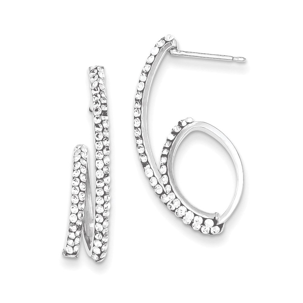 Sterlingsilber Stellux Kristall Hängend Ohrstecker