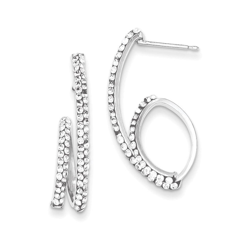 Sterlingsilber Stellux Kristall Hängend Ohrstecker