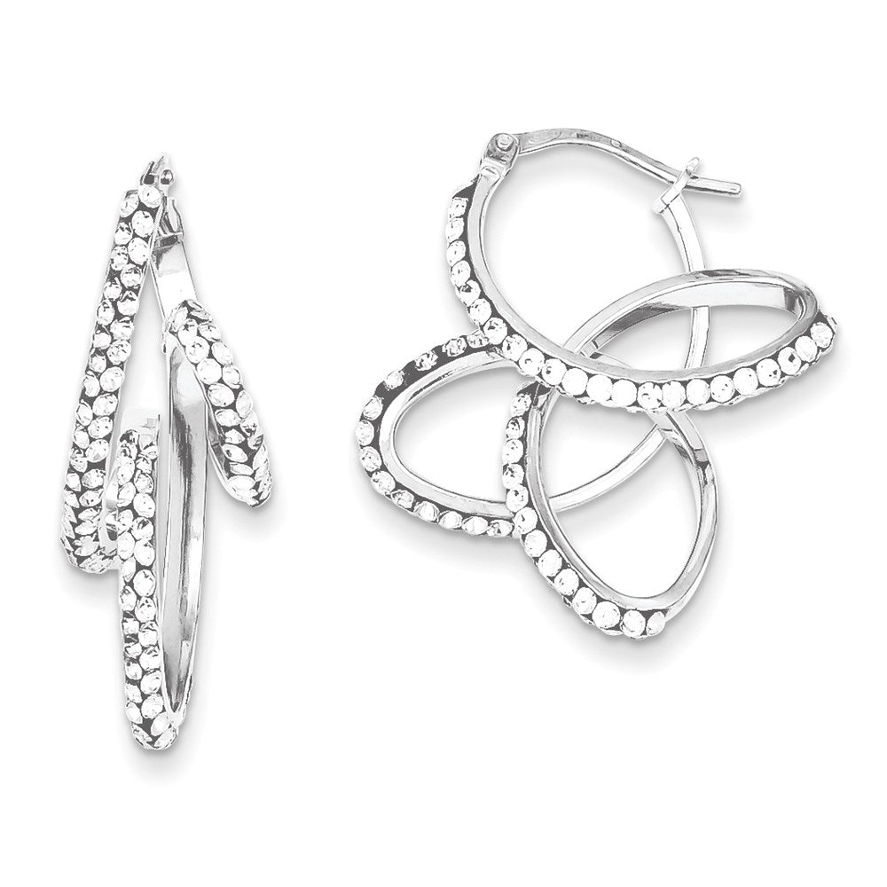 Sterlingsilber Stellux Kristall 4-loop Ohrhänger