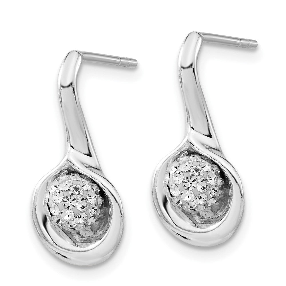 Sterlingsilber Stellux Kristall Kugel Stecker Ohrhänger