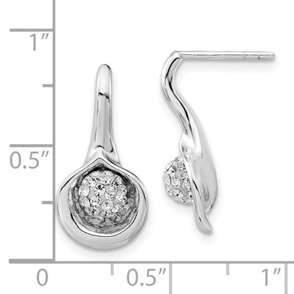 Sterlingsilber Stellux Kristall Kugel Stecker Ohrhänger